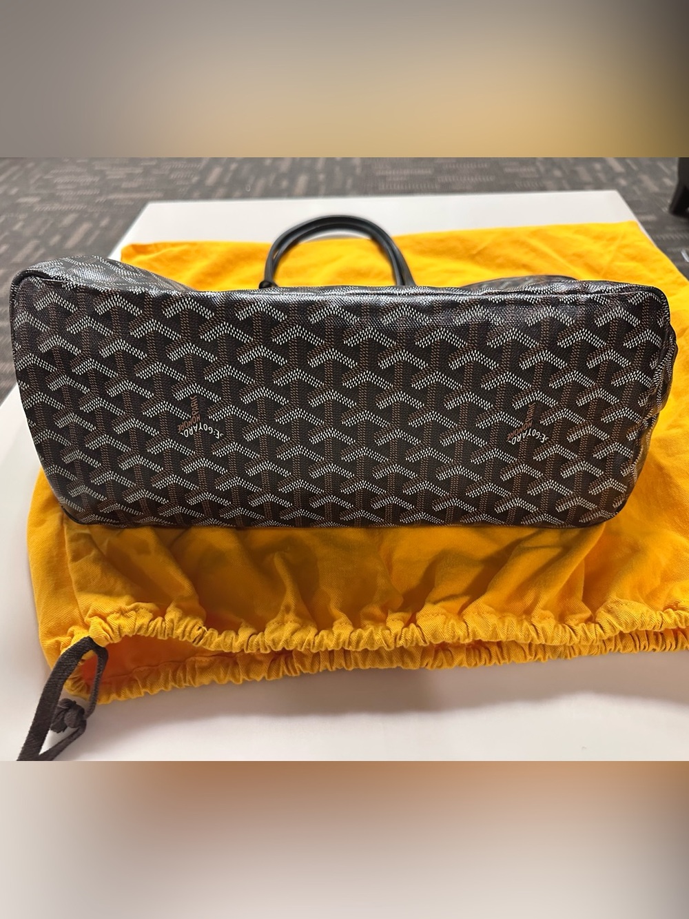 Authentic Goyard Black and Brown Tote with Wallet Pouch PM Noir - Picture 12 of 17
